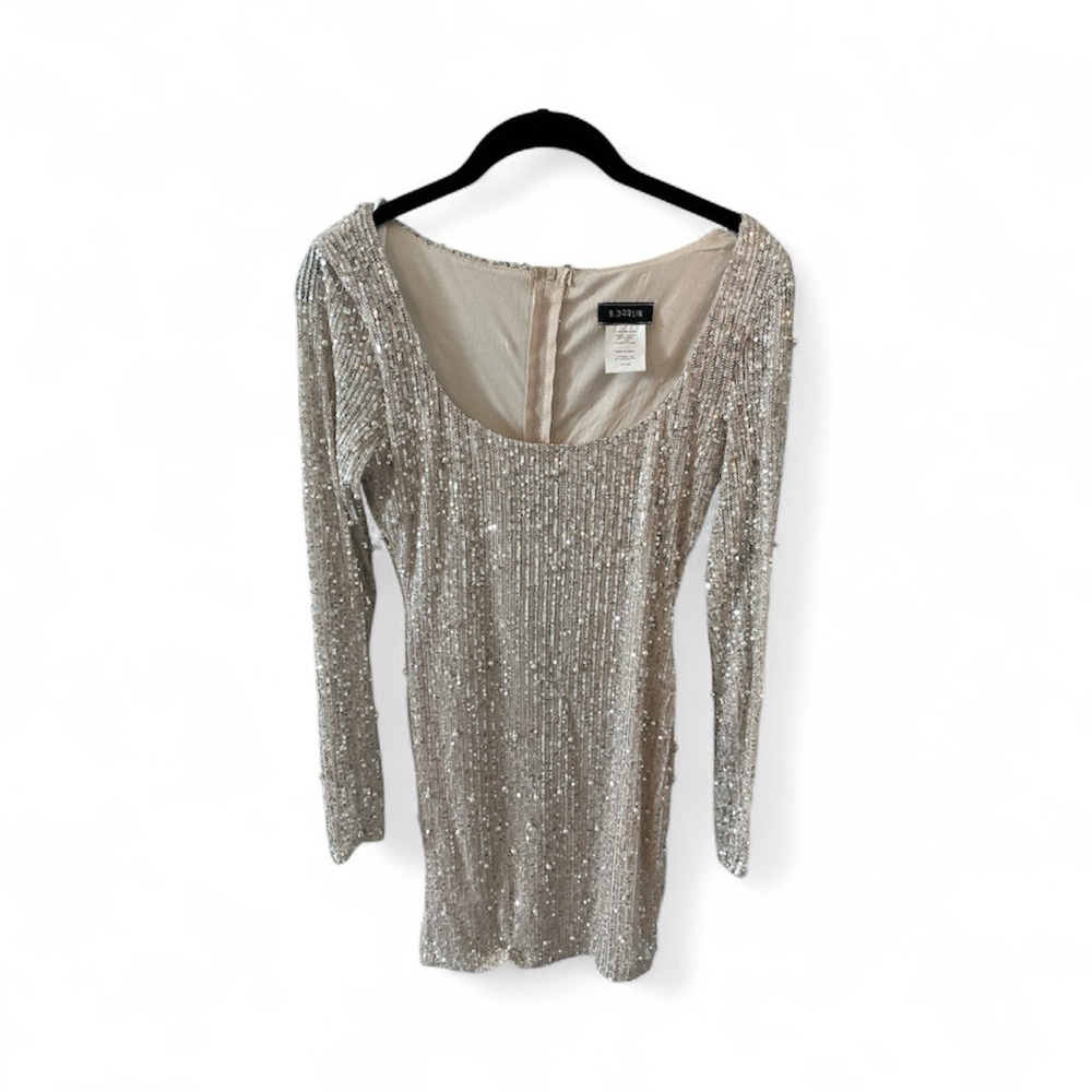 B Darlin Silver Sequin Mini Dress
